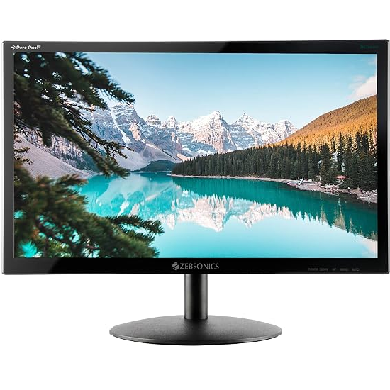 ZEBRONICS Zeb-V19Hd 18.5 Inch (46.99 Cm) Led Monitor with Supporting Hdmi, Vga Input